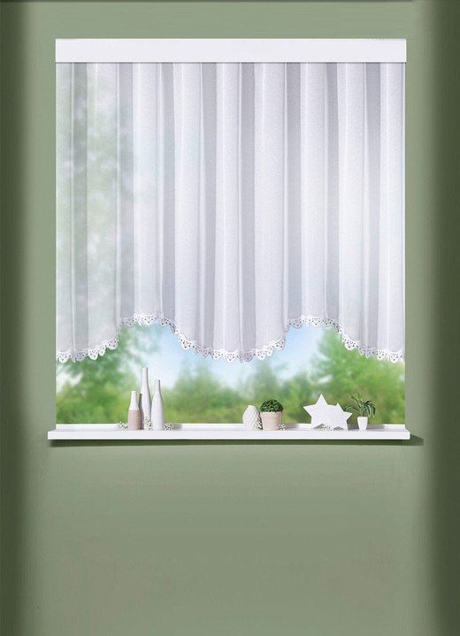 Blumenfenster-Vorhang aus echter Plauener Spitze - Vorhänge | BADER