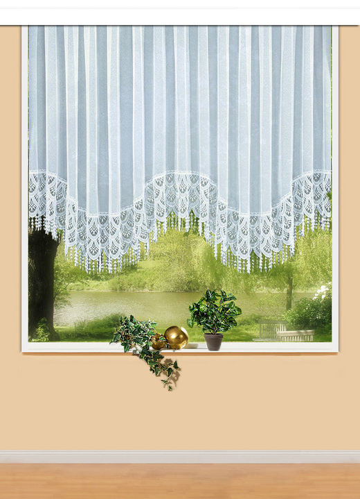 Blumenfenster-Store mit Plauener Spitze - Vorhänge | BADER