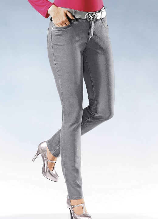 Jeans - Magic-Jeans in 11 Farben Jeans - Magic-Jeans in 11 Farben, in Größe 017 bis 050, in Farbe HELLGRAU