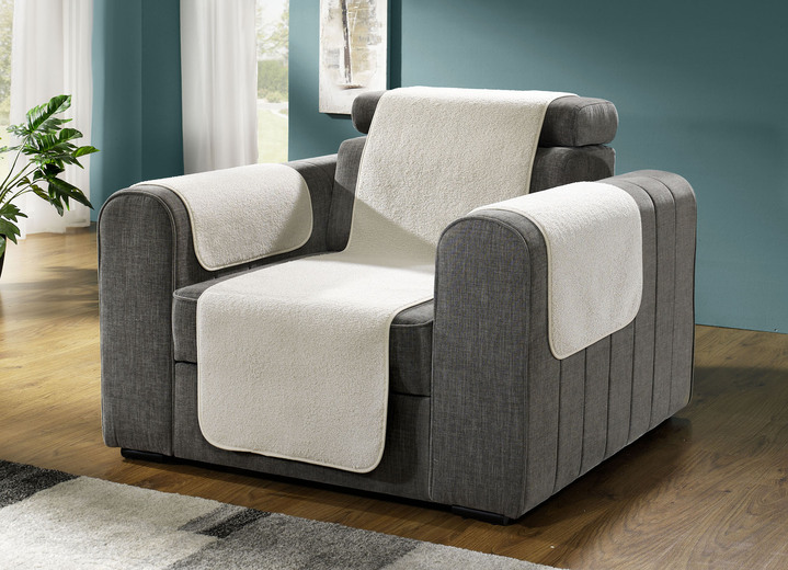 Flauschige Sessel-, Couch- und Armlehnenschoner - Sessel- & Sofaüberwürfe |  BADER