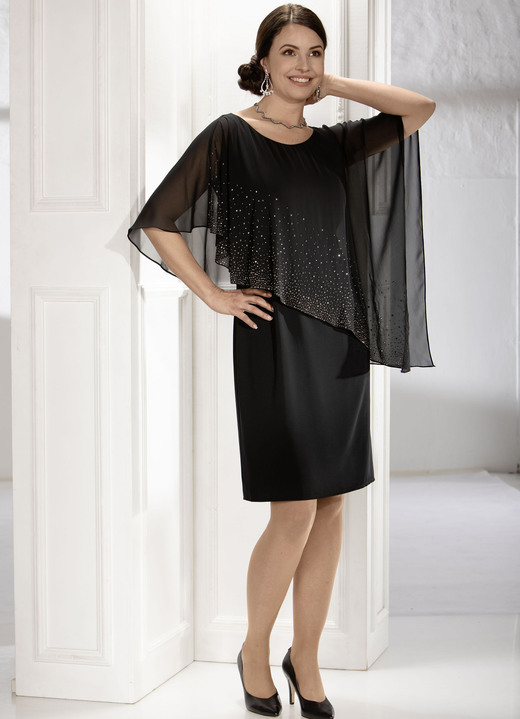 Kleid mit angenähtem Poncho-Überwurf - Kleider | BADER