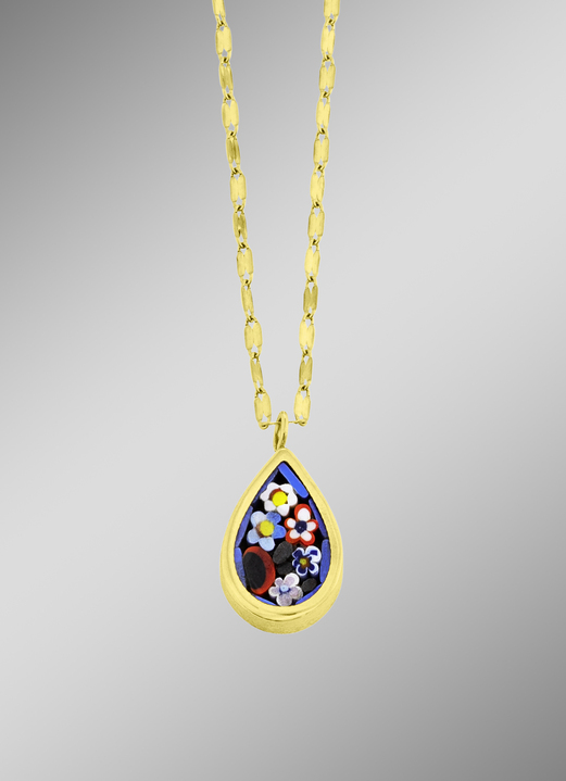 Plättchen-Halskette mit Blumen-Motiv - Damen-Goldschmuck | BADER