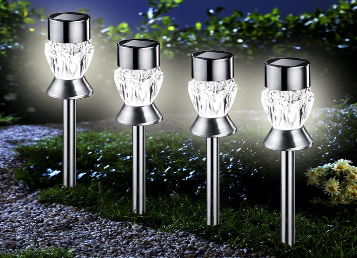 Solarlampen Diamond, 4er-Set, verschiedene Ausführungen - Gartenbeleuchtung  | BADER