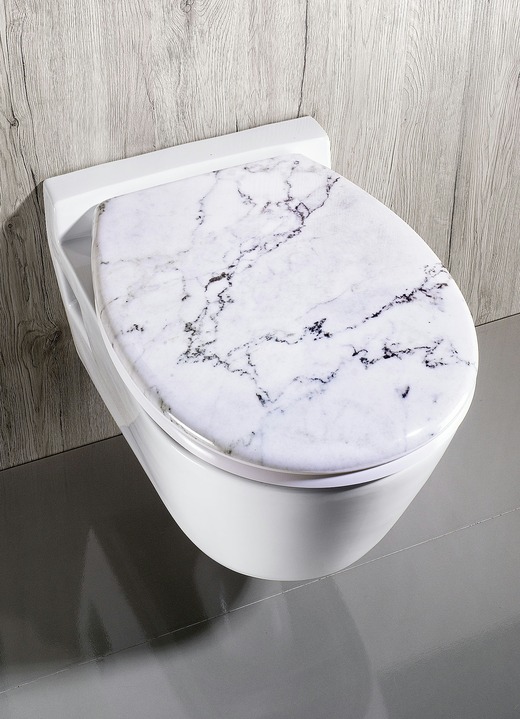 WC-Sitz aus Duroplast in Marmor-Optik - Badezimmeraccessoires | BADER